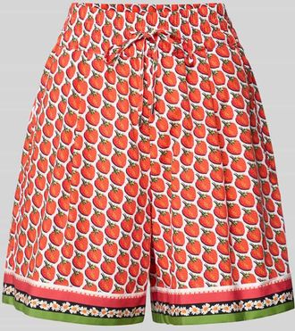 Marc Cain Relaxed Fit Bermudas mit Bundfalten in Koralle, Größe 36