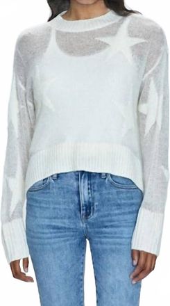 Pistola Denim Joslyn Star Crewneck Pullover Sweater In Ivory Star