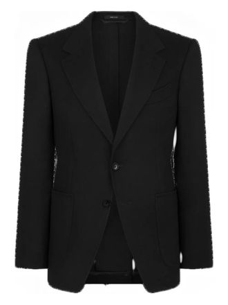 Tom Ford single-breasted blazer - men - Wool/Cashmere - 56 - Black