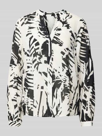 Comma Bluse mit Tunikakragen in Black, Größe 34