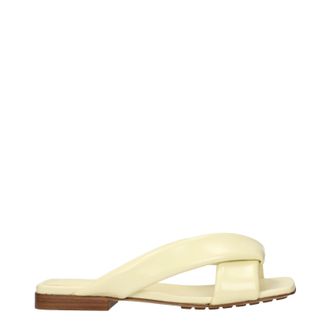 Bottega Veneta Flip Flops und Clogs Riva Damens Leder Gelb/Kamille
