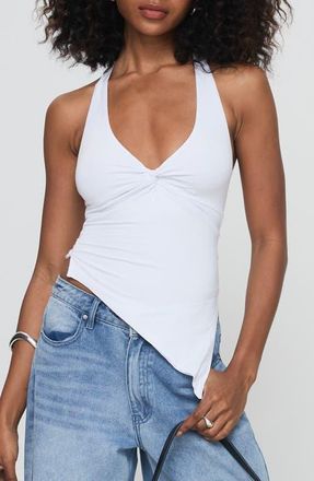 Princess Polly Chilli Asymmetric Halter Top in White at Nordstrom, Size 12