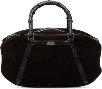 Gucci Pre-owned Gucci Suede Bamboo Handbag Ladies GM9FFGY3O0VIDBCN