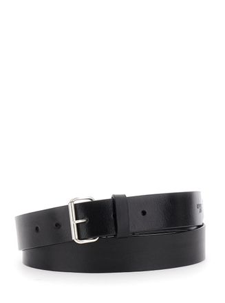 Dsquared2 D2 X Magliano Black Belt With Front Buckle Closure In Leather Man
