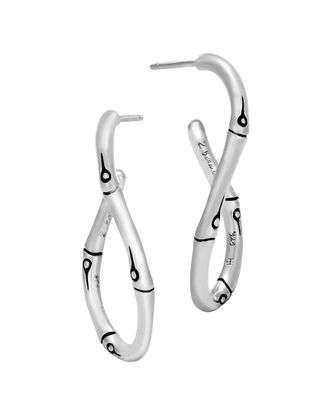 John Hardy Silver Bamboo Earrings