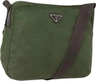 Prada Pre-owned Vintage Schoudertas - Dames - Vintage Schoudertas - Groen - ONE Size - Leer - Vintage
