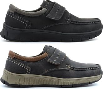 Generic Mens Casual Shoes Mens Shoes Comfort Shoe Touch Fasten Shoe Touch Fastening Lightweight Padded Collar and Tongue Textile Lining Sizes 6-12 Black/Brown