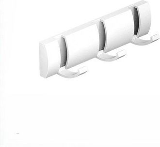 OEM Perchero De Pared, Puerta Flotante, Perchas De Aluminio Que Ahorran Espacio, Ba&ntilde;o, Sombreros, Toallas, Negro Plateado, 3 Ganchos