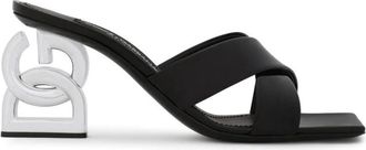 Dolce & Gabbana Zwarte Sandalen Ciabatta - Dames - Muiltjes - Zwart - 36 EU - Leer - Schoenen