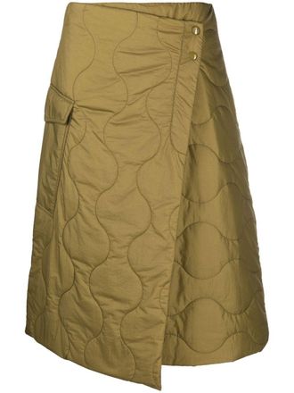 Woolrich Gewatteerde wikkelrok - Groen