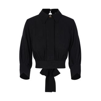 Elisabetta Franchi Shirts, female, Black, Size: S Elisabetta Franchi Shirts Black