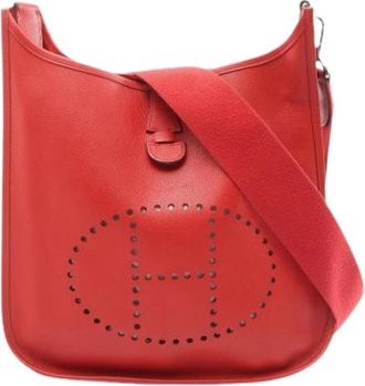Herm&egrave;s Pre-owned Vintage Shoulder Bag - Dames - Vintage Schoudertas - Rood - ONE Size - Leer - Vintage
