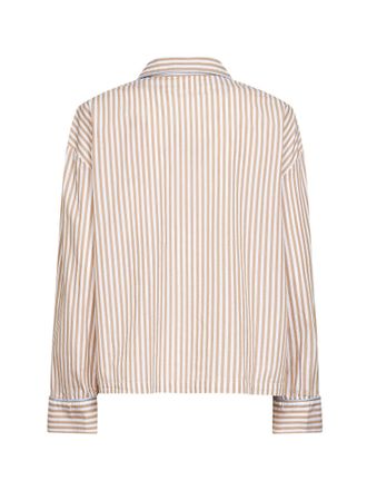 MC2 Saint Barth Womens Pajama-Style Shirt Astra Beige Cotton