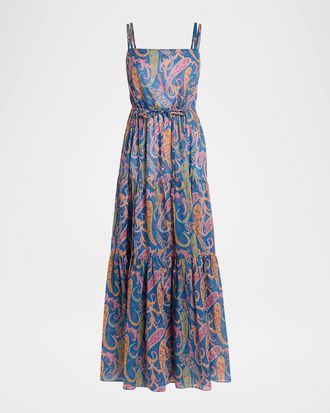 Etro Paisley Tiered Maxi Dress