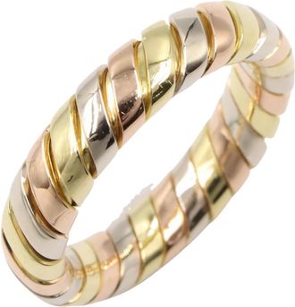Bulgari Gold Silver Yellow Gold (18K) Pink Gold (18K) White Gold (18K) Band Ring (Pre-Owned)