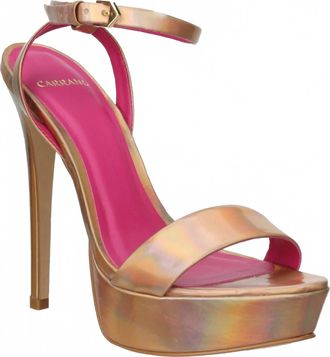 Carrano Womens Nancy High Heel Dress Platform Sandals In Gold