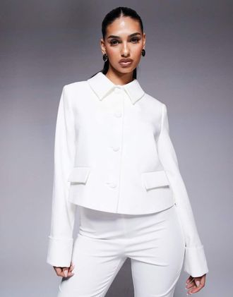 River Island structured jacket in white - part of a set