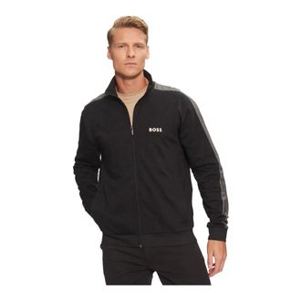 HUGO BOSS Hugo, Zip-throughs, male, Black, Size: L Zip-Up Sweatshirt