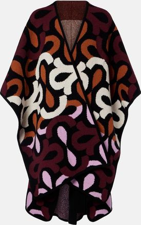 La DoubleJ Maiolika wool jacquard cape