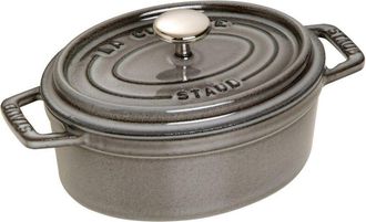 Staub Cocotte Casseruola Ovale, Ghisa, Grigio Grafite, 15 cm