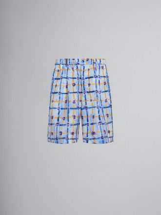 Marni MenS Light Blue Patterned Tailored Shorts, Size 30