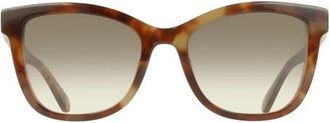 Ferragamo 54mm Rectangle Sunglasses in Milky Brown Tortoise at Nordstrom
