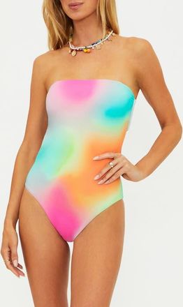 Beach Riot Stassia One-Piece Swimsuit in Strawberry Sunset Ombre at Nordstrom, Size X-Small