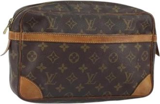 Louis Vuitton Pre-owned Canvas Clutch - Dames - Vintage Clutch - Bruin - ONE Size - Vintage
