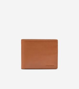 Cole Haan Mens Leather Slimfold Wallet - Brown