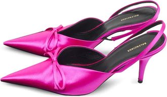 Balenciaga Knife bow-detail slingback heeled pump - Rosa
