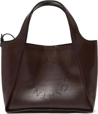 Stella McCartney Borsa tote con logo - Marrone