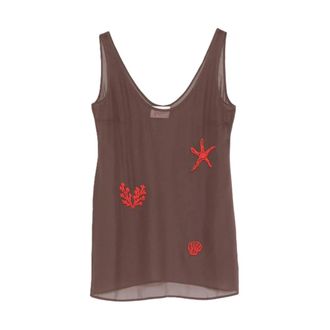 MC2 Saint Barth Short Dresses, female, Brown, Size: L Raya Mini Dress
