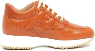 Hogan Sneakers, female, Brown, 5 1/2 UK, Interactive Leather Trainers