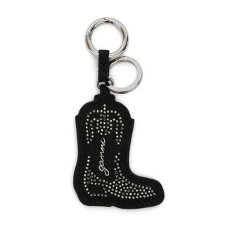 Ganni Western Boot Keyring Velvet Moire