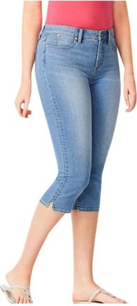 Generic 3/4 Length Pull On Cut Off Ladies Capri Stretchy Jeans Cropped Jeggings For Women Uk High Waist-Denim Legging Summer Trouser Three Quarter Smart Strai