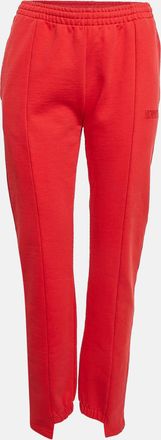 VETEMENTS Red Cotton Knit Elasticized Waist Sweatpants