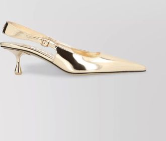 Jimmy Choo London leather slingback pumps buckle detail