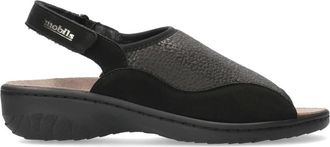Mephisto Comfortabele Gisella damessandaal - Dames - Sandalen - Zwart - 35 EU - Leer - Schoenen
