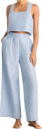 Vitamin A Getaway Linen Pant In Summer Stripe