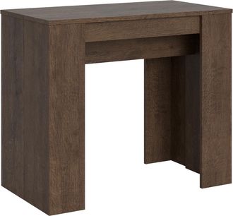 Itamoby Consola Dise&ntilde;o Extensible 90 X 48 - 204 Cm Mesa Comedor Madera Basic Small Noix