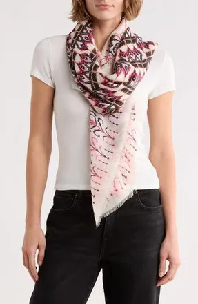 Longchamp Ikat Print Scarf in Ivory at Nordstrom Rack