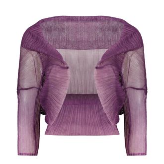 Fabiana Filippi Cardigans, female, Purple, Size: S Short jacket