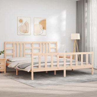 vidaXL Bed Frame without Mattress 200x200 cm Solid Wood Pine Vidaxl
