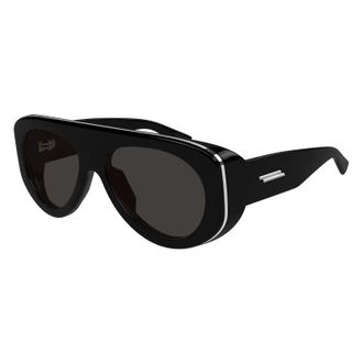 Bottega Veneta BV1362S001 Geometric Full Rim Sunglasses - Black