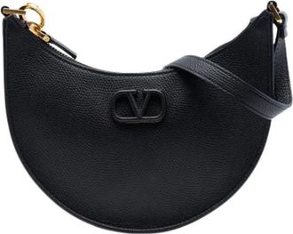 Valentino Pre-owned Hobo Bag - Dames - Vintage Schoudertas - Zwart - ONE Size - Leer - Vintage