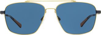 Shinola SH2100SM Navigator Double Bridge Sunglasses - Gold
