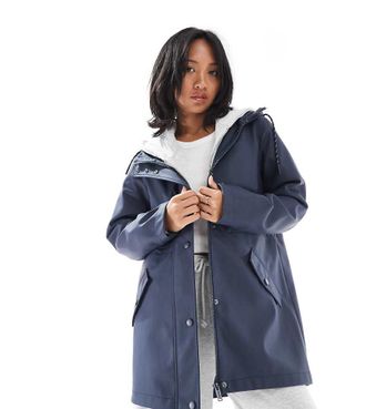 Vero Moda Petite Giacca antipioggia blu navy con cappuccio