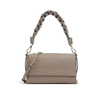 Coccinelle Boheme Grana Dubbele Schoudertas in Beige - Dames - Schoudertassen - Beige - ONE Size - Leer - Tassen