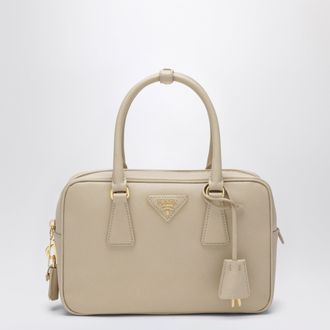 Prada Beige Saffiano leather top-handle bag