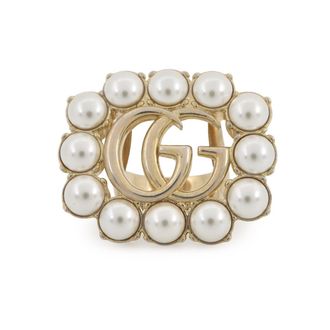 Gucci Champagne Gold Gold Plating Band Ring (Pre-Owned)